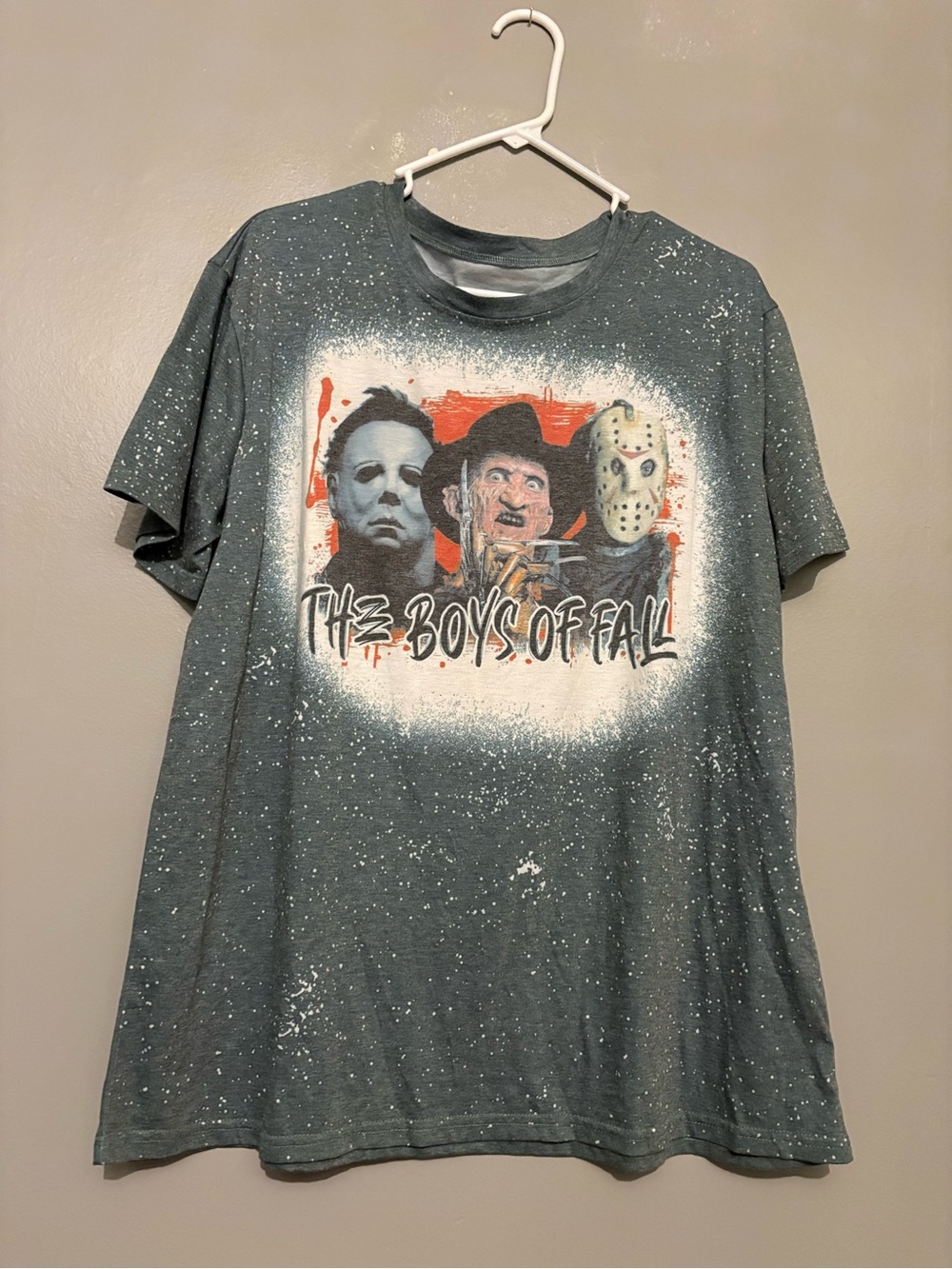 The Boys of Fall Speckled Green Short Sleeve Graphic Tee